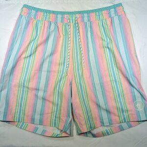 Men's Colorful Swim Trunks - 7" L
